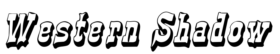 Western Shadow Italic Yazı tipi ücretsiz indir